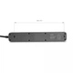 Сетевой удлинитель VIDEX ONCORD с/с 5п 3м (3x1.5мм) с кнопкой Black - изображение 6