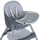 Стільчик для годування M 5722 Gray до 20 кг, сірий тарілка з термоложкою MGZ-0100 - зображення 3