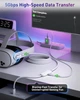 Кабель Maxonar USB 3.0 to USB C для Meta Quest 3S/Quest 3/Oculus Quest 2/Pico 4 c зарядкой, 6м, белый - изображение 3