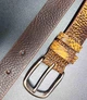Ремень женский кожаный 3 см/124см Skipper коричневый миненый - изображение 3
