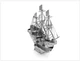 3D пазл металевий галеон Золота Лань (Golden Hind) - изображение 2