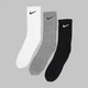 Набор мужских носков высоких хлопковых Nike U Nk Everyday Ltwt Crew SX7676-964 38-42 3 пары Черный/Белый/Серый (194955549414) - изображение 5