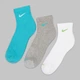 Набор женских носков коротких хлопковых Nike Everyday Plus SX6890-967 34-38 3 пары Разноцветный (197594569591) - изображение 1