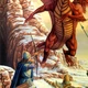 Постер Битва героев с драконом возле замка, фентези, Might and Magic VI, фэнтези, A3 24×42 см (id6797) - изображение 2