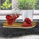 Босоножки женские Inblu красные кожаные 37р (23,5 см) 4467_2 - изображение 4