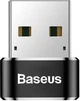 Адаптер переходник Baseus USB Male to Type-C Female Adapter Converter 3A Быстрая зарядка (CAAOTG-01) Black - изображение 3