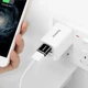 Адаптер переходник Baseus Female USB To Type-C Male OTG Adapter Converter 2.4A Быстрая зарядка (CATOTG-01) Black - изображение 5