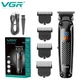 Профессиональный аккумуляторный триммер для бороды и усов VGR V-972 со сменными насадками 1,5-6 мм - изображение 1