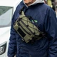 Сумка бананка чоловіча TAC 1 зелена поясна на груди з тканини - зображення 1