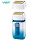 Электробритва VGR V-362 WHITE шейвер, двойное лезвие, триммер, водонипроицаемая, LED дисплей - изображение 2