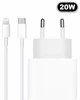 Быстрая зарядка для айфон айпад Apple iPhone 8 X 11 12 13 14 Pro Max Plus Комплект быстрой зарядки Сетевое зарядное устройство Блок USB C 20W Power Adapter и Кабель зарядки тайпси лайтнинг USB Type C Lightning 80 см LEXEGO FHK-20W - изображение 2