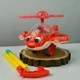 Игрушка каталка детская вертолет с ручкой, со звуком звоночка, движущиеся элементы глаза и язык, подсвечивание для малышей - изображение 1