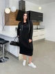 Сукня-худі жіноча весняна з двонитки спортивного стилю G&M k-118257 54-56 Розмір колір чорний - зображення 4
