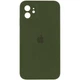 Чехол Silicone Premium case с защитой камеры для iPhone 11 Full Camera Protective dark olive 9546 - изображение 1