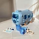 Пляшка для води дитяча ARDESTO Bear Bus 500 мл іграшка автобус блакитний зі шнурочком та наліпками - зображення 8