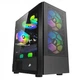 Корпус 1stPlayer x4-m-bk-2f1p-1f1, Black, без бп, Mini Tower, Micro atx / Mini itx, 1xUSB 3.0 / 2xUSB 2.0, макс. cpu — 160 мм / vga — 330 мм, 3x120 мм rgb, бічна панель із загартованого скла. - зображення 2