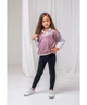 Жилетка для девочки ART KNIT Розовая с белой полоской, 128-134см 026275 - изображение 1