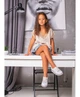 Жилетка для девочки ART KNIT Лапки Бежевая, 116-122см 026289 - изображение 3