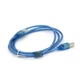 Кабель USB 2.0 AM/BM, 1.5 m, 2 фериту, прозорий Voltronic YT-AM/BM-1.5 T - зображення 3
