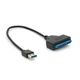 Кабель Usb 3.0 AM to SATA black 0.1 m для HDD/SSD дисків Voltronic YT-C3.0-SATA/0.1 - зображення 1