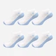 Набор женских носков коротких хлопковых Лео blue heart 36-40 6 пар Белый/Голубой (ROZ6501062284) - изображение 1