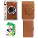 Подарунковий набір Камера для миттєвого друку Fujifilm INSTAX MINI EVO Hybrid Brown / Коричневий чохол / Картриджі на 20 фото / Коричневий фотоальбом на 108 фото - зображення 1