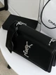 Женская сумка Yves Saint Laurent YSL Ив Сен Лоран черный серебро клатч MDR - изображение 2