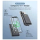УМБ Choetech Magnetic Wireless 10000mAh 20W PD USB-C In/Out,Qi-15W,build-in cabel Black - зображення 3