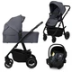Коляска Lionelo 3 в 1 AMBER PLUS 3IN1 GREY GRAPHITE (LO-AMBER PLUS 3IN1 GREY GRAPHITE) - изображение 1