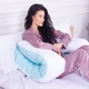 Подушка для беременных и отдыха MirSon Eco Line №8031 U-образная White-Blue (2200006185062) - изображение 9