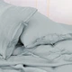 Простынь на резинке MirSon Лен Linen Caspian 120x190 см (2200008248475) - изображение 3