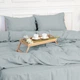 Простынь на резинке MirSon Лен Linen Caspian 120x190 см (2200008248475) - изображение 4