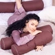 Подушка-валик MirSon №8514 Naturale Line 19-1217 Chocolate Perla 50% Memory 15x50 см (2200006340232) - изображение 5