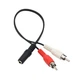 Аудиокабель 2 RCA (папа) на AUX 3.5 мм (мама) — переходник - изображение 4