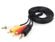 Мультимедийный кабель Jack 3.5 мм (4pin) – 3 RCA AV тюльпан (RYW), длина 1.5 м - изображение 6