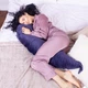 Подушка для беременных и кормления Mirson №8633 Velvet Line 28-0006 Navy blue 100% Memory 30х170 см (2200006347187) - изображение 9