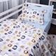 Простынь на резинке MirSon 90x200+25 см Line Kids 09 Sleeping Animals поплин (2200009720710) - изображение 3