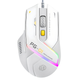 Проводная игровая мышь Inphic PG1 с RGB-подсветкой, 12800 DPI, бело-серый - изображение 1