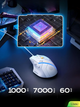 Проводная игровая мышь Inphic PG1 с RGB-подсветкой, 12800 DPI, бело-серый - изображение 6