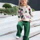 Штани палаццо дитячі для дівчаток Trendy Tot 03-01419 зелений 104 см (4 роки) - зображення 7