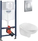 Инсталляция GROHE Rapid SL 3884966Q c панелью смыва Even 38966000 + унитаз KRONER Oker WHI533536 Rimless с сиденьем Slim Soft Close Quick Relase KO533536WHIR дюропласт - изображение 1