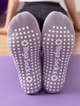 Носки для йоги и пилатеса Yoga socks с закрытыми пальцами, нескользящие, фиолетовые (YS-02-PR) - изображение 4