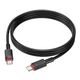 Кабель синхронізації Borofone BX110 Premium 60W/3A Type-C to Type-C 1м Black (37238_3611052) - зображення 1