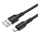 Кабель синхронізації Borofone BX116 Fast charging 2.4A USB to Micro 1 м Black (37162_3610590) - зображення 3