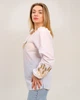Вышиванка женская Колоски, белая батистовая блуза с вышивкой 46 - изображение 6
