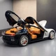 Машинка Bugatti Atlantic моделька игрушка с парогенератором металлическая коллекционная 20 см Черно-серый (7767930) - изображение 5