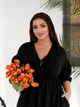 Женское длинное платье из муслина Nobilitas 42-44 черное - изображение 4