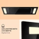 Витяжка стельова Klarstein Remy 90 см 619 м³/год з пультом керування Чорна - зображення 7