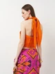 Кроп топ женский Zara 4043/263 L Оранжевый (04043263615044) - изображение 2