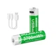 2 Акумуляторні батареї 14500 Pujimax з USB TYPE-C Li-Ion 1000mAh 3.7V + кейс + кабель (16215-2) - зображення 3